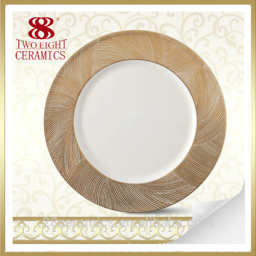 Wholesale royal bone china hotel used dinner plates set, charger plates wholesale